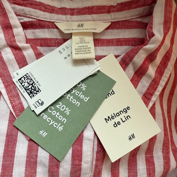 H&M Striped Button Down - NWT - Picture 5 of 6